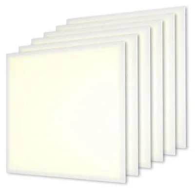 Image de HOFTRONIC - Lot de 6 Panneaux LED 62x62 cm 36W 3000K UGR22 Sans scintillement