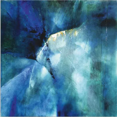 Produktbild von ARTland Wandbild Alu für Innen & Outdoor Komposition in blau Größe: 70x70 cm