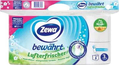 Immagine prodotto di Zewa 380001 Zewa Toilettenpapier bewährt Lufterfrischer 3-lagig, 8 Rollen