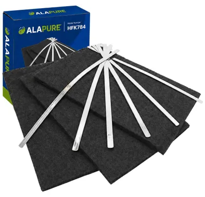 Immagine prodotto di Filtri a carbone attivo Alapure, compatibili con DeDietrich AS0062460 (confezione da 3 pezzi)