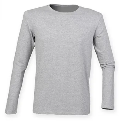 Produktbild von SF Men SF124 | Herren Feel Good Long Sleeved Stretch T / langer Schnitt - Farbe: Heather Grey - Größe: M