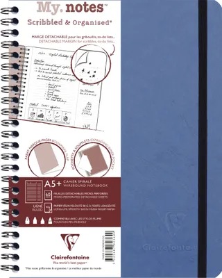 Produktbild von Clairefontaine 5x My.Notes Age Bag Spiralheft A5+, 60 Blatt Blau 782364C