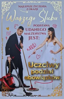 Productafbeelding van Trouwboekje. Stofzuiger. Wenskaart