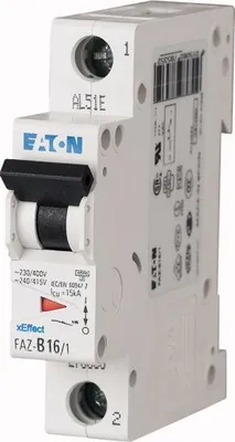 Produktbild von Leitungsschutzschalter (MCB), 2 A, 1p, Charakteristik: Z 278620 EATON