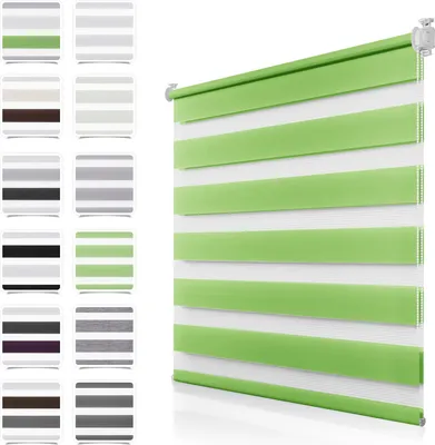 Produktbild von Doppelrollo 90x130 cm Duo Rollo Klemmfix ohne Bohren Grün
