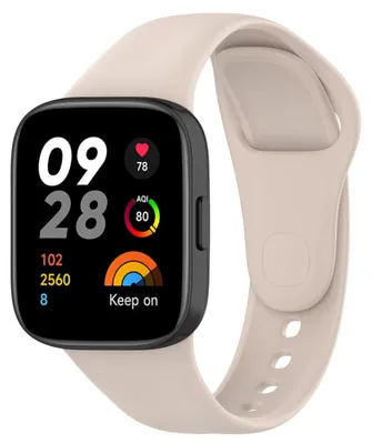 Produktbild von By Qubix Silikonarmband - Beige - passend für Xiaomi Redmi Watch 3