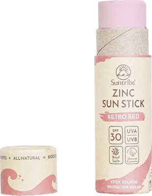 Image de Stick solaire naturel au zinc SPF 30 rouge rétro 30 g