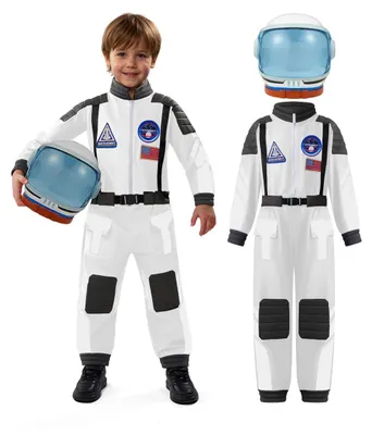 Image de Combinaison d'astronaute enfant - Costume d'astronaute - Casque - Blanc - 3 ans