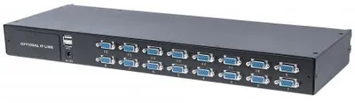Produktbild von Intellinet Modularer 16-Port KVM-Switch mit VGA-Schnittstelle, Zur Verwendung mit Rackmount LCD-Konsolen 508032 oder 507981, Schwarz
