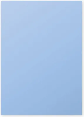 A plain, solid light blue background.