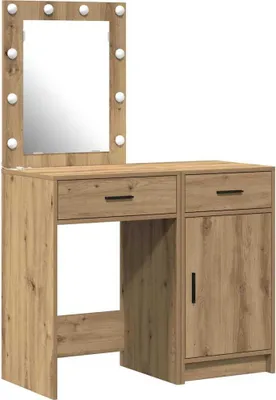 Immagine prodotto di vidaXL Comò da trucco, 2 pezzi, marrone, 50 x 41 x 135 cm, materiale in legno