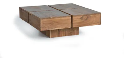 Immagine prodotto di Tavolino moderno in legno di acacia, 30 cm x 80 cm x 80 cm Giner y Colomer