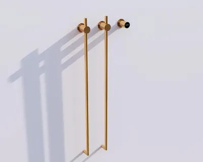 Produktbild von Elektrischer Handtuchradiator - Gold - Timer 1-8 Stunden, 30W, 987x36x8 cm