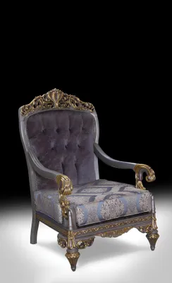 Produktbild von Chesterfield Lila Sessel 1 Sitzer Design Luxus Wohnzimmer Polster Neu