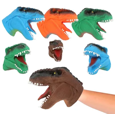 Produktbild von Depesche T-Rex Dino Handpuppe Dinosaurier Spielzeug Geschenk Zufällige Farbe