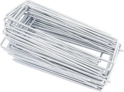 Produktbild von 100er Set Bodenanker Verzinkt - Länge 150 mm, Breite 70 mm, Ø 3 mm