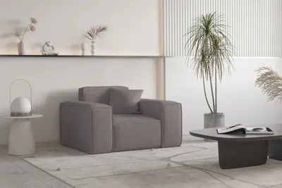Produktbild von Sessel Designersessel CELES PREMIUM in Stoff Ascot Bukla Taupe