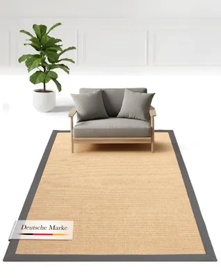 Produktbild von Sisalteppich Grau 60x110 cm | Moderner Teppich für Wohn- und Schlafzimmer