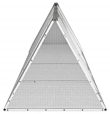 Image de Cage à lapins XXL, en acier galvanisé. Enclos pour lapins avec extension et système de fermeture. Enclos extérieur pour lapins et petits animaux, couleur gris, dimensions 403,5 x 80,5 x 71 cm