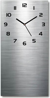 Produktbild von Wanduhr aus Glas – 30x60 cm - Glasbild - Glasuhr - Gehärtetes Glas -Metall Hintergrund