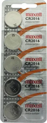Zdjęcie produktu dla Litowa bateria guzikowa CR2016 IEC CR2016 w opakowaniu po 5 sztuk