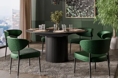 Produktbild von Design Esstisch Tisch Roma DO-9 ausziehbar rund Esszimmer 120 x 76 cm Küchentisch Funktionstisch