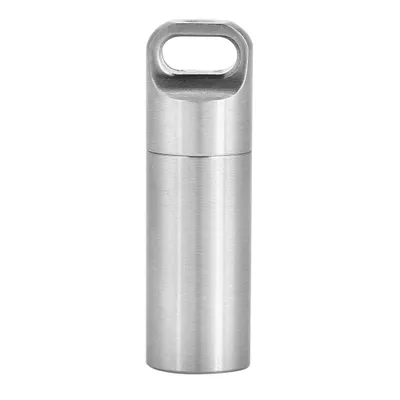 Produktbild von Wasserdichter Medikamentenbehälterhalter aus Edelstahl für Pillenfläschchen für Camping im Freien(L)