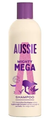 Produktbild von Aussie Mega Shampoo, 300 ml, Shampoo, Nicht-professionell, Frauen, Dickes Haar, Glanz
