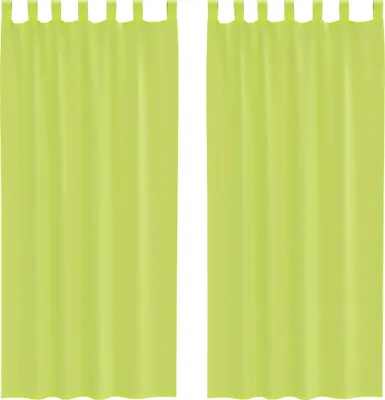 Produktbild von vidaXL Voile Vorhänge mit Lasche 2 Stk. Apfelgrün