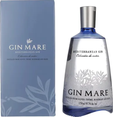 Produktbild von Gin Mare Mediterranean Gin 42,7% Vol. 1,75l in Geschenkbox