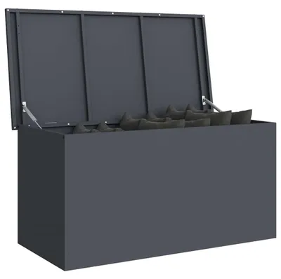 Image de Boîte de rangement extérieure en acier, anthracite, 100 x 50,5 x 50 cm