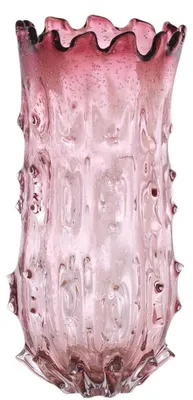 Produktbild von Casa Padrino Luxus Deko Glas Vase Blassrosa Ø 24 x H. 42 cm - Designer Blumenvase