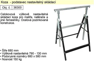 Produktbild von Koza Festa 36300 - verstellbares Klapppodest