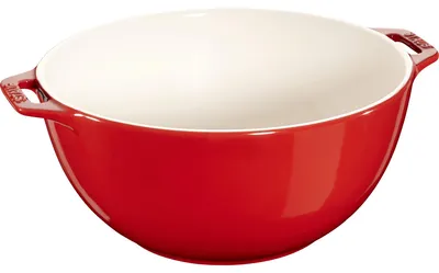 Produktbild von Staub Ceramic Salatschüssel Geschenkkarton 30 x 11,5 x 25 cm, Ø 24 cm rund Kirschrot
