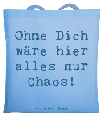 Produktbild von Mr. & Mrs. Panda Tote Bag Spruch Reinigungskraft Held - Sky Blue - Geschenk, Aufmerksamkeit, Danke, Wertschätzung Reinigungskräfte, Tasche, besondere Menschen, totebag