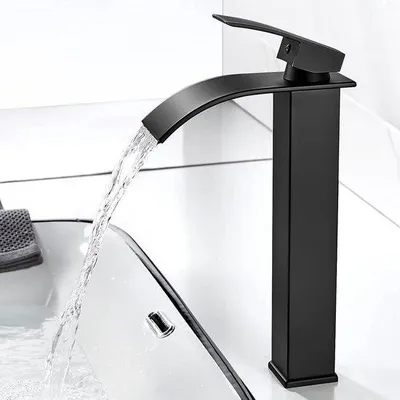 Obrázek produktu pro Měděná koupelnová baterie – úsporná – výška 286 mm – černá