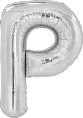 Immagine prodotto di Palloncino in foil lettera P argento - 88 cm