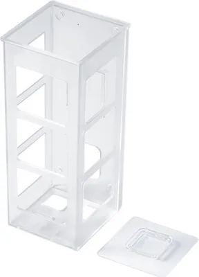 Produktbild von Aufbewahrungsbox für Lockenstäbe, starkes, belastbares, ausgehöhltes Design, stanzfrei, wandmontierter Aufbewahrungskoffer-Organizer