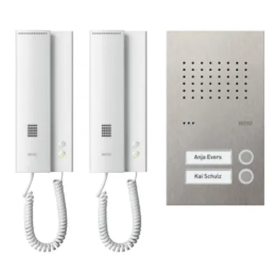 Produktbild von RITTO Edelstahl-Türstation 2WE RGE1818225 Acero Pur Audio weiss Komplettpaket RGE1818225 (RGE1818225)
