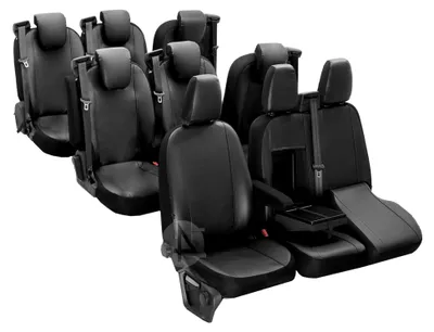 Produktbild von Kunstleder Sitzbezüge für 9-Sitzer Ford Transit Custom / Tourneo ab 2012
