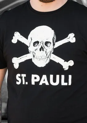 Produktbild von FC St. Pauli - T-Shirt Totenkopf - schwarz