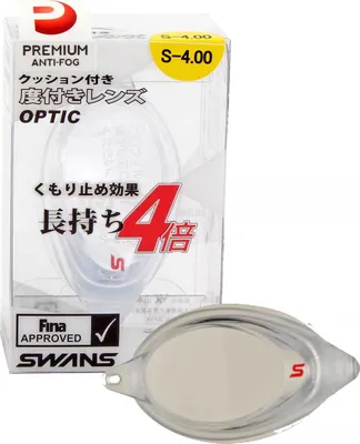 Produktbild von SWANS optisches Glas für Schwimmbrille SRXCL-N transparent, Sehstärke:-4.0