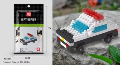 Obrázok produktu pre Stavebnica policajného auta LNO Micro-Bricks