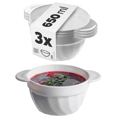 Produktbild von KADAX Suppentassen "Posta", Schüsseln zum Essen, 650 ml, 3 Stück