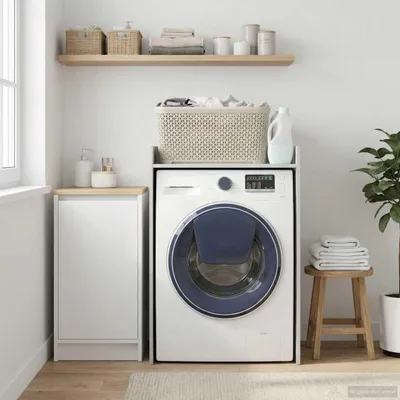 Immagine prodotto di vidaXL Mobile lavatrice in cemento 67,5 x 48 x 97 cm Materiale ligneo