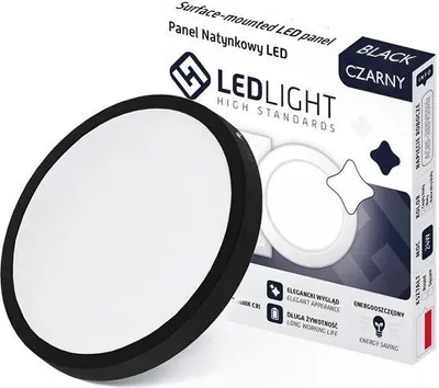 Obrázok produktu pre LEDLIGHT 2599 Stropné LED svietidlo 24 W, 2200lm, 3000K (teplá biela), 29 cm čierna