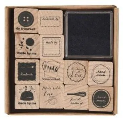 Produktbild von Rico Design Paper Poetry Stempelset DO IT YOURSELF 12 Stück Natur