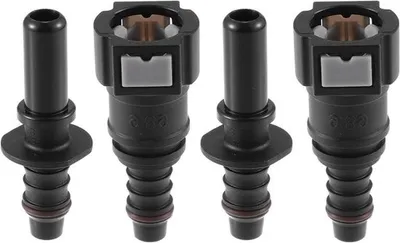 9,88mm SAE auf 10,5mm gerade Kraftstoffschlauch Trennverbinder - 2 Sets für Autoersatzteile und Kraftstoffsysteme