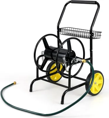 Immagine prodotto di Carrello portatubo in metallo - Capacità 70 m, tubo da 20 mm, nero