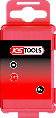 Zdjęcie produktu dla KS Tools 911.7515, 1 szt., Heks bezpieczeństwa (metryczny), 6 mm, Stal, DIN 3126, ISO 1173 - E 6,3, 75 mm